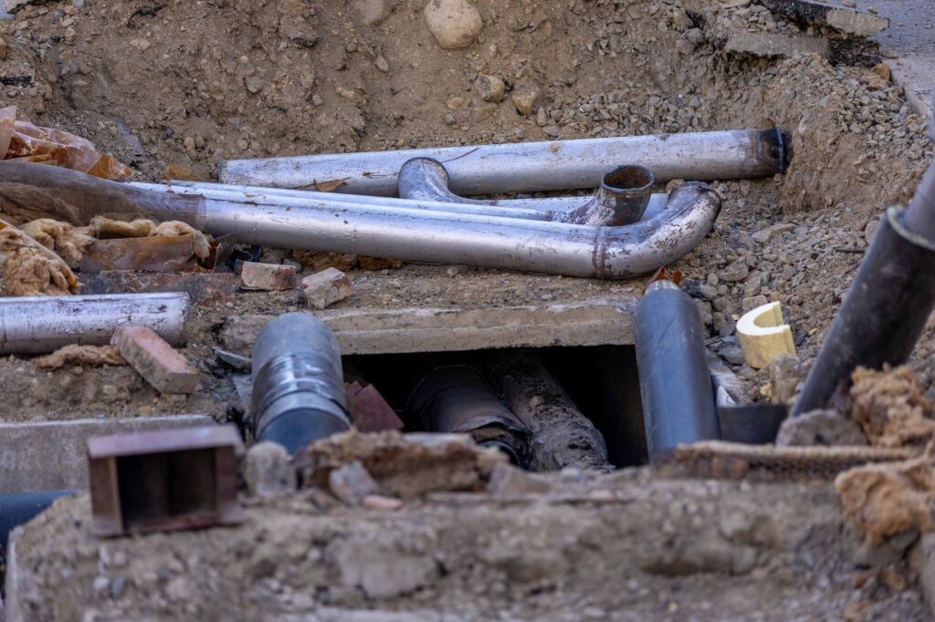 A plumber at work